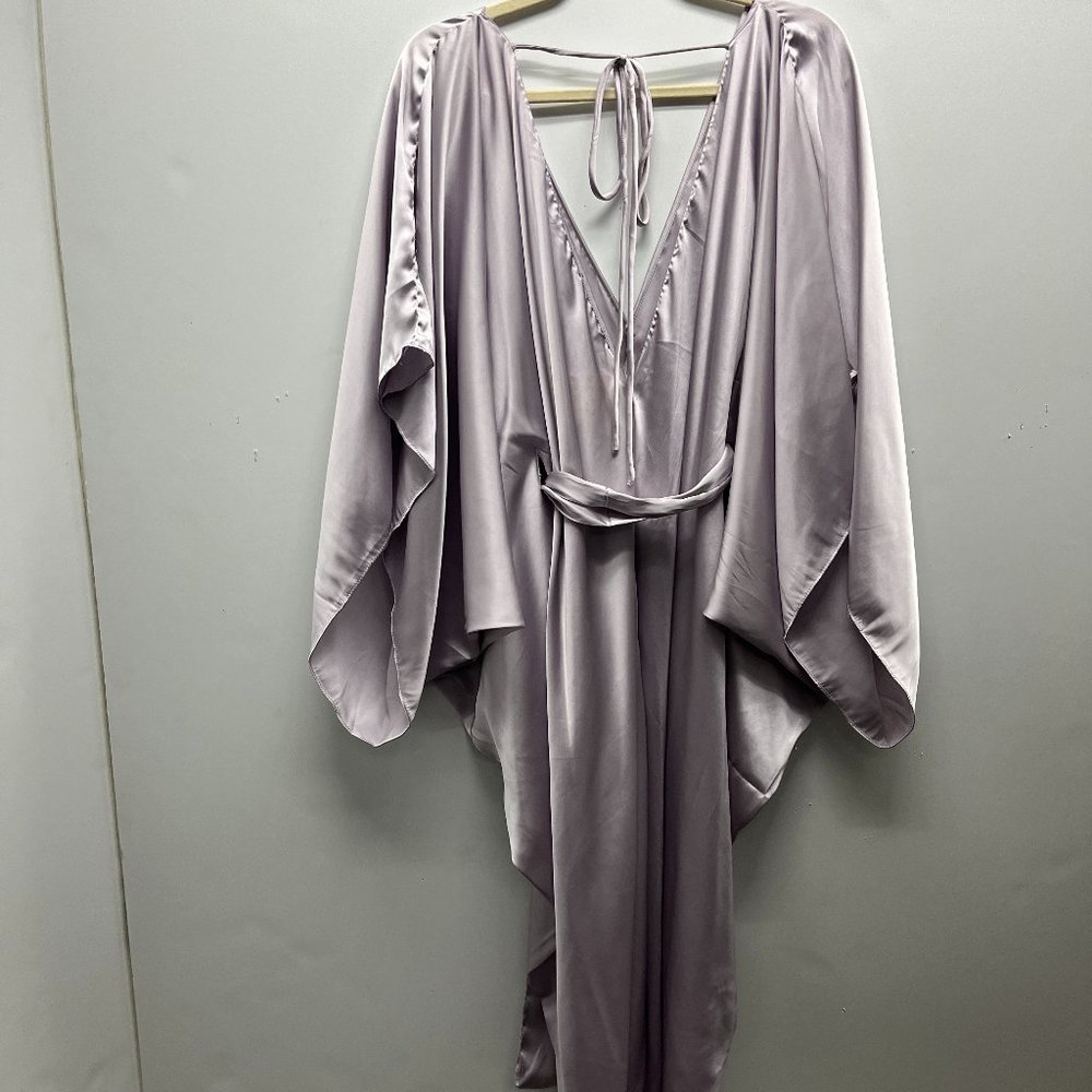 NWT Anthropologie Satin Tie Front Maxi Kaftan - Picture 7 of 8